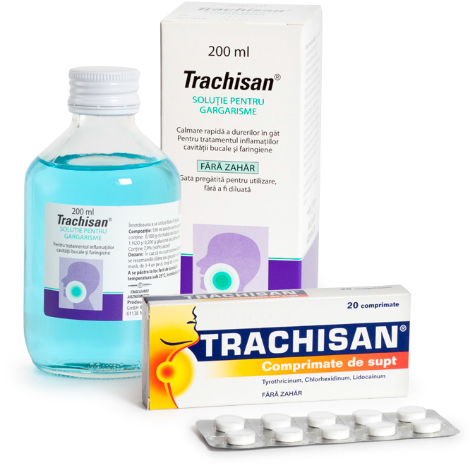Comprimatele de supt Trachisan cu acțiune antiseptică, antimicrobiană și analgezică